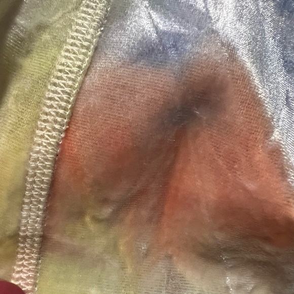 ARITZIA WILFRED FREE Tie Dye Velour Multicolor Sleeveless Bodysuit Sz Small - Picture 3 of 4